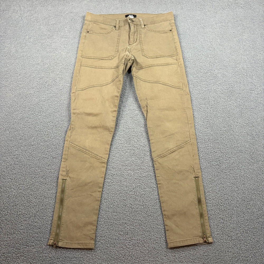 BDG Pants Womens 27 Brown Moto Skinny Ankle Zip Paneled Utility OB423917